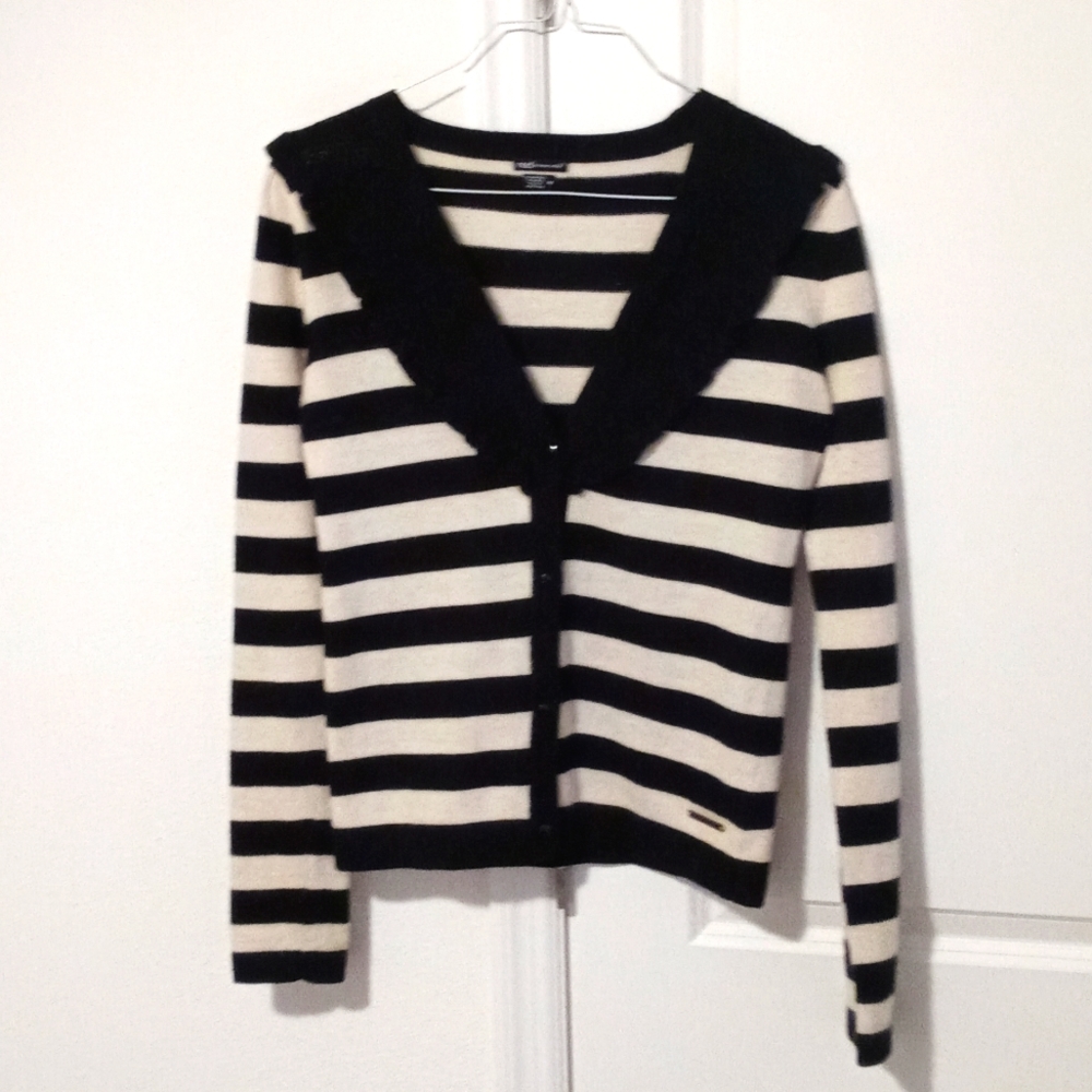 Black and white striped sweater